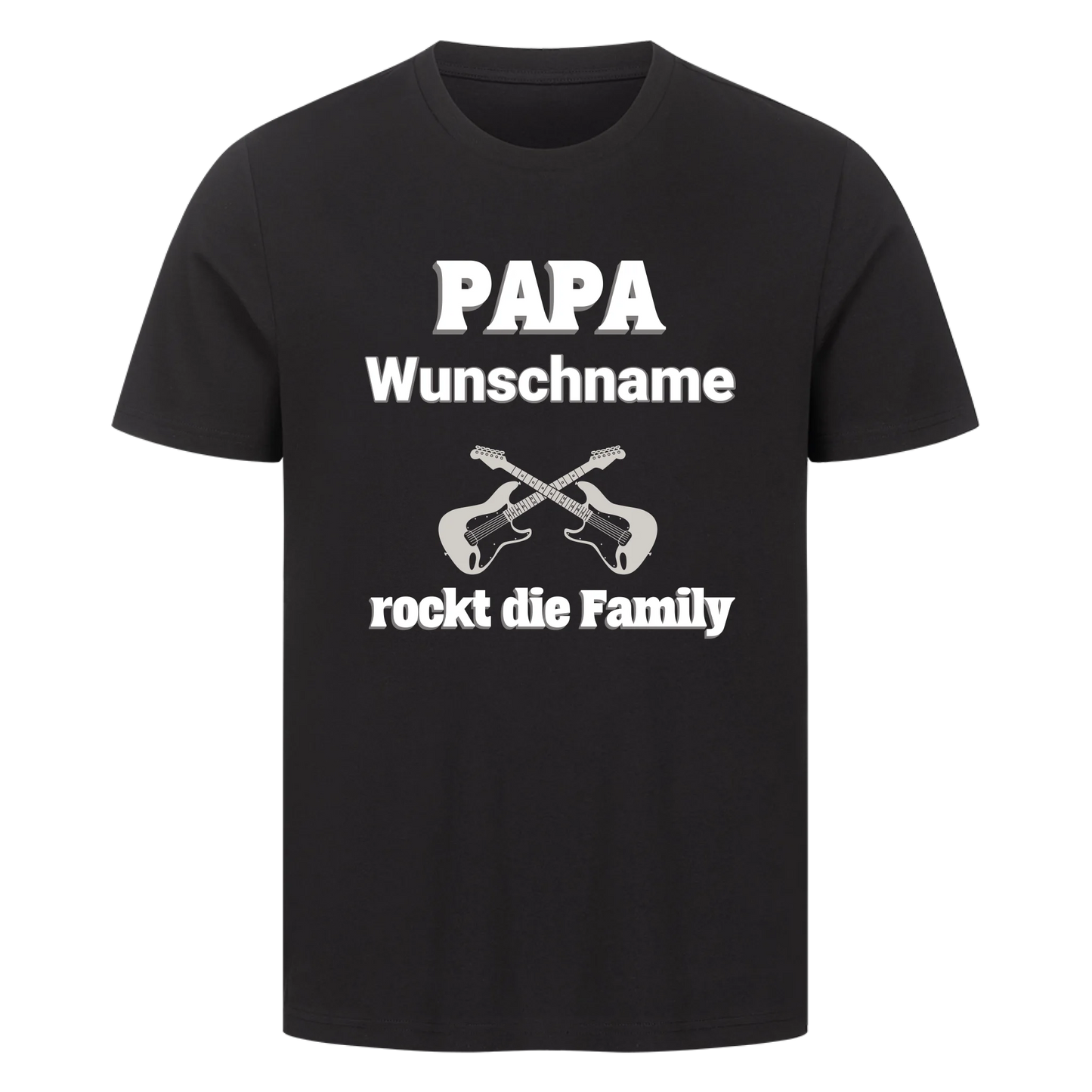Premium T-Shirt personalisierbar - Papa rockt die Family