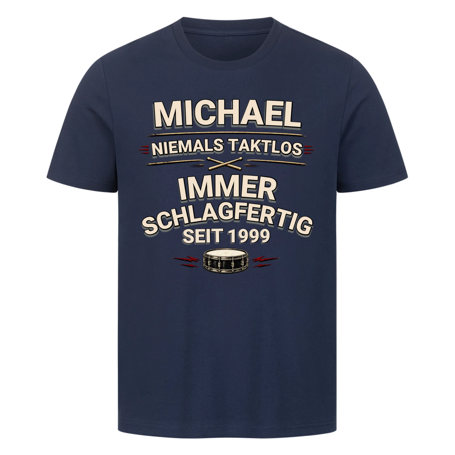 Für Drummer - mit Deinem Namen und Geburtsjahr - Premium T-Shirt Unisex personalisierbar copy
