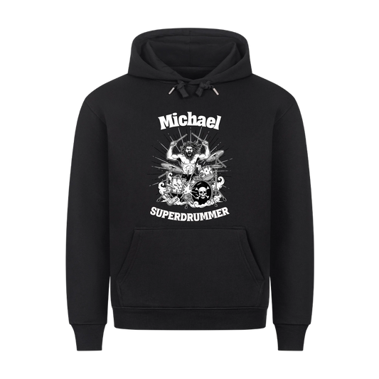 Personalized with your name, Superdrummer - Premium Unisex Hoodie