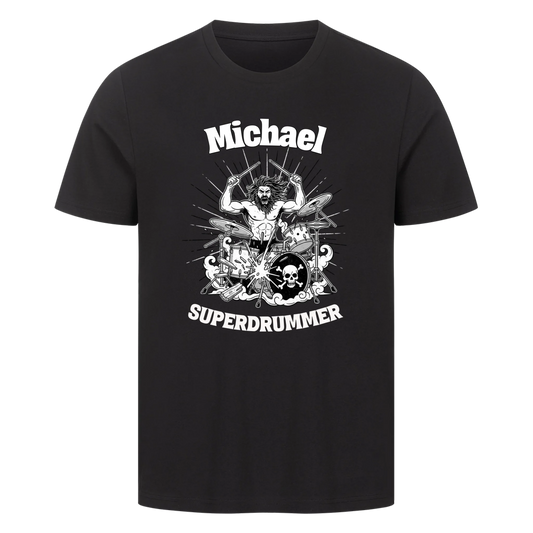 Personalized with your name, Superdrummer - Premium Unisex T-Shirt