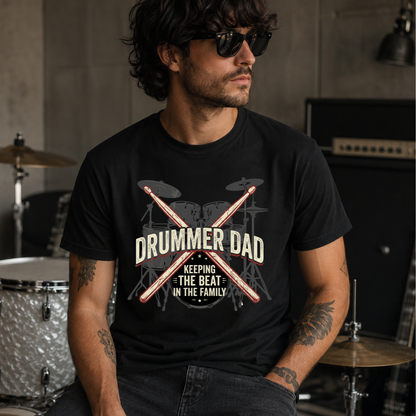 Drummer Dad-Keeping the Beat in the Family - Premium T-Shirt Unisex